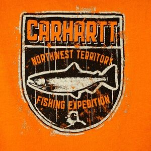 Carhartt tee t shirt fishing expedition 6 months